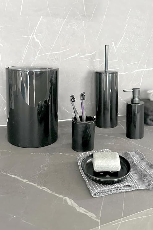 Flores 5lİ Banyo Setİ-sİyah