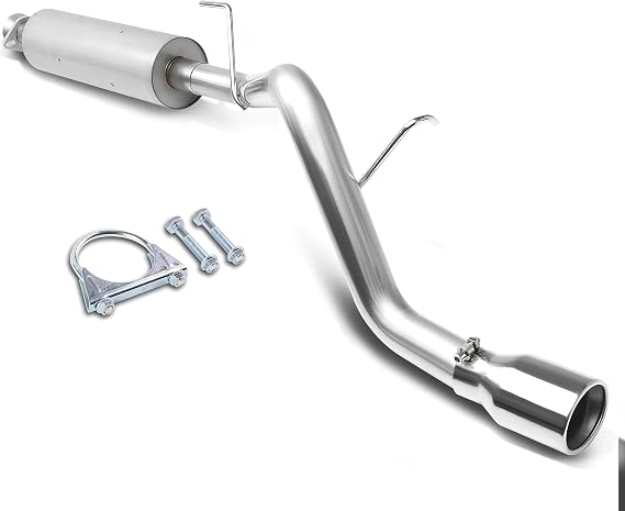 Cat Back Exhaust Kit 4.5" Oval Core Muffler Tip for 02-07 Jeep Liberty | Stainless Steel Material TIG Welded CNC Bends for Strength and Durable