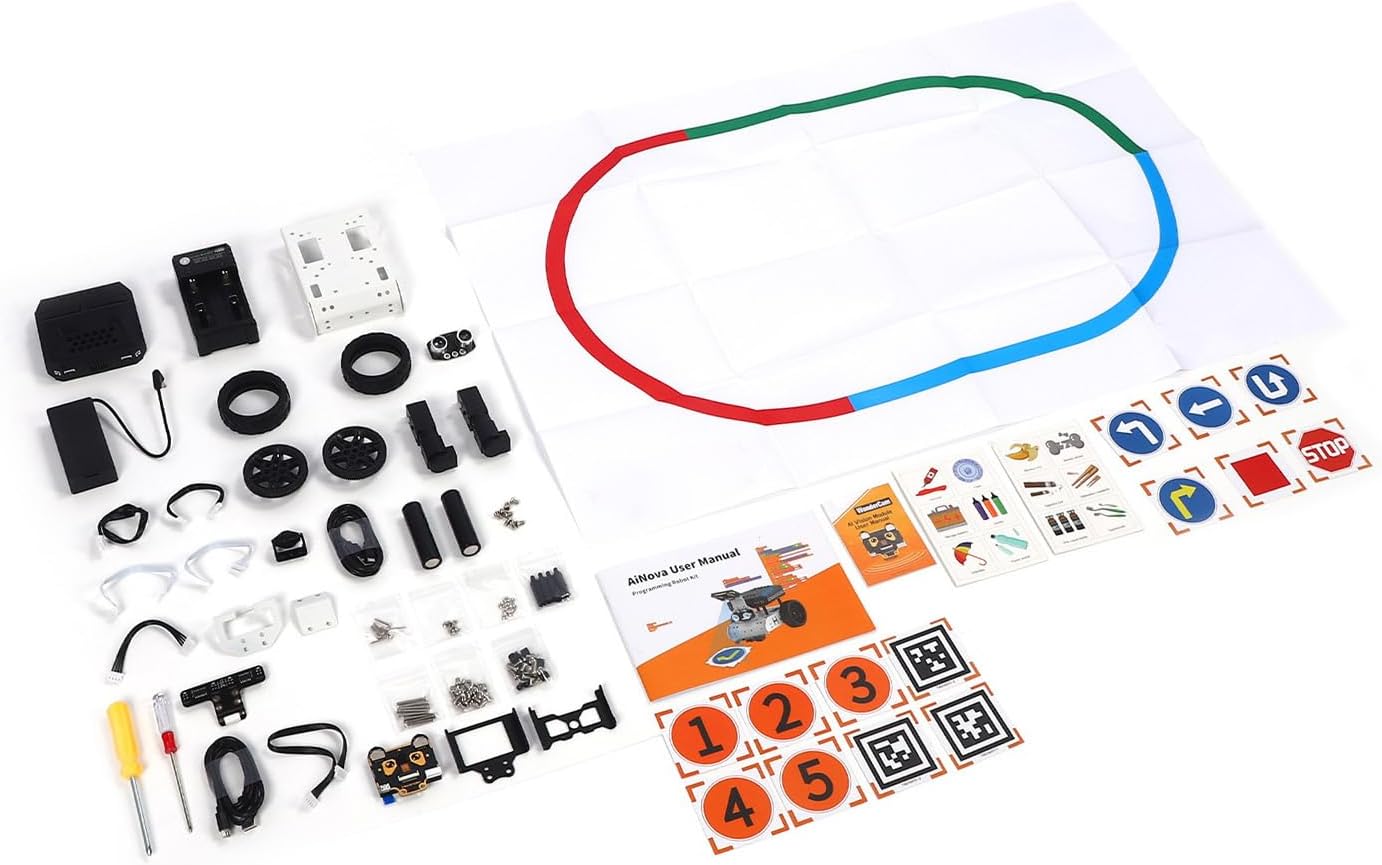 Acogedor Smart Robot Car Kit for AI Vision Robot Car Compact Design, Scratches and Python Coding Enthusiasts