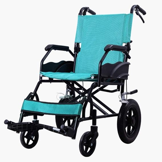Wheelchairs Self-Propelled Wheelchairs with Flip Back Full Arms and Elevating Legrest Portable Folding Strong and Sturdy Wheelchair for Disabled Lightweight