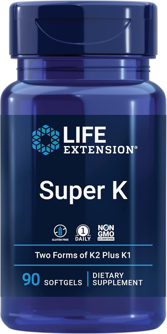 Life Extension Super Ubiquinol CoQ10, PQQ, Shilajit, Vitamin K1, Vitamin K2 MK-7 and MK-4, Vitamin C, Cellular Energy, Heart, Bone, and Arterial Health Bundle, 30 + 90 Softgels