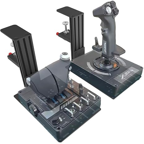Desk Mount Compatible with Logitech X56, X55,X52,X52 PRO,Thrustmaster Sol-R2 HOSAS, farmstick, T - Flight Hotas One, T - Flight Hotas 4, T - Flight Hotas X, T.flight Stick X (2 Pack)