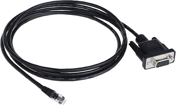 Nexstar RS 232 PC Interface Cable(RS 232 DB9Pin Female to RJ11 4P4C) L=6FT Black (1Pack)