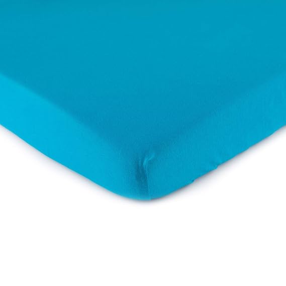 SheetWorld Fitted Pack N Play (Graco Square Playard) Sheet - Turquoise Jersey Knit - Made In USA