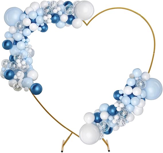 Heart Shape Wedding Arch Backdrop Stand, Metal Arch Frame, Flower Balloon Arbors Garden Arches, 2x2.1m Heart Arch, for Wedding, Birthday, Proposal, and Photo Booth Background