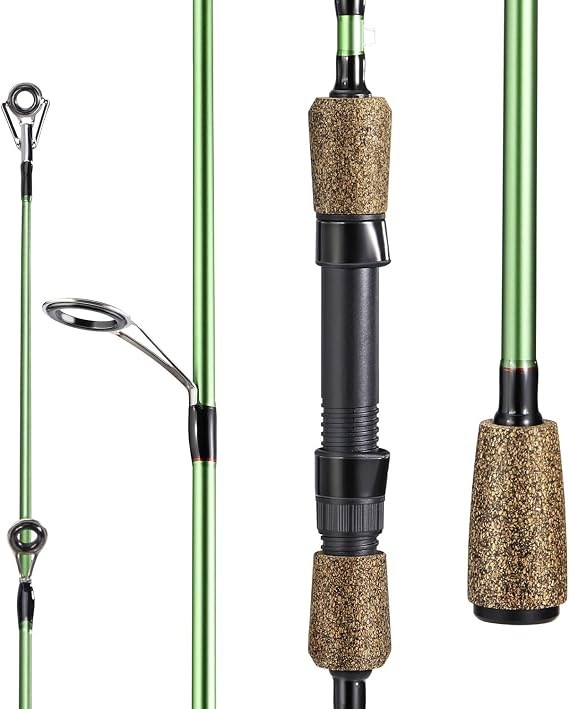 Fishing Rods - 30-ton Carbon Fiber Blanks Casting & Spinning Rods, 2-Piece Rods with Rubber Cork Handle