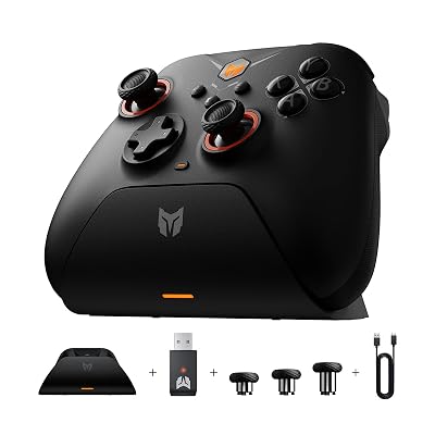 BIGBIG WON Wireless Controllers, Gale Hall PC Controllers Motion Control, Hall Joysticks&Triggers, 3 Pairs of Thumbsticks, PC App Game Controllers for SwitchSwitch2iOSAndroid Wireless Gaming Controller