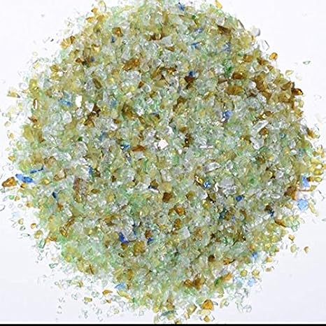 Earthtone Mix Green Terrazzo Glass - American Specialty Glass Flooring, Countertop, Concrete, Terrazzo Glass - 50 LB, Size 0