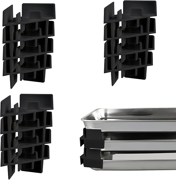 Adorila 12 Pack Tray Stackers for Harvest Right Freeze Dryer Trays, Freeze Dryer Machine Accessories Compatible with Harvest Right Trays Stack (Black)