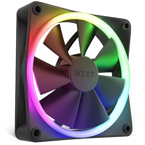 NZXT F120 RGB - 120mm PWM RGB PC Case Fan - Black