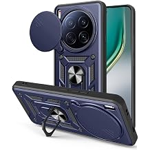 Tecno Camon 40 Premier 5G Kılıf Silikon Tank Standlı Kamera Korumalı Kılıf Lacivert