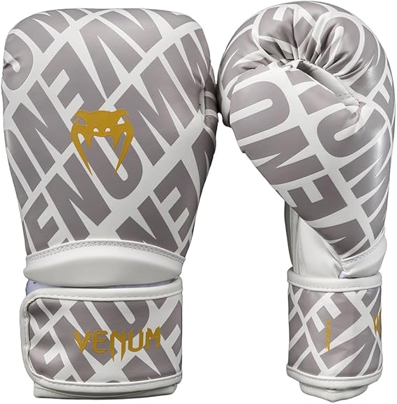 Venum Contender 1.5 XT 3D Boxing Gloves - White-Gold 10-Ounce