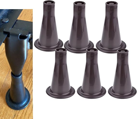 6PCS Reinforced Bed Frame Feet to Replace Wheels, Leg Risers for Bed Frame