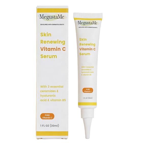 Skin Renewing Vitamin C Serum 30ml - Pure Vitamin C Serum Dermatologist Developed Brightening Antioxidant Face Serum for Glowing Skin,Hydrating Skin Barrier Repair Serum.