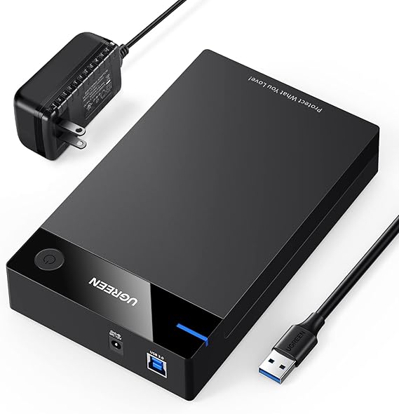 UGREEN External Hard Drive Enclosure for 2.5/3.5-Inch SATA HDD/SSD