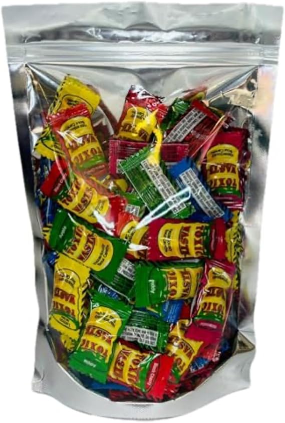 Toxic Waste Original Sour Sweet Candy Pouch individually wrapped (1kg Pouch)