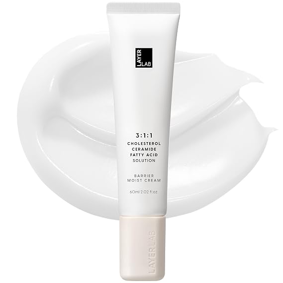 LAYERLAB Barrier Moist Cream, Ceramide Moisturizer for Dry Skin, 2.02 fl oz | Korean face cream with ceramide, cholesterol and fatty acids for lasting hydration, dry skin and moisture barrier support.