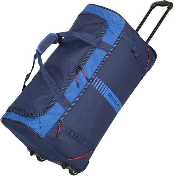 Travelite BASICS Luggage - travel bag with wheels, 71 cm, Marine/Rot