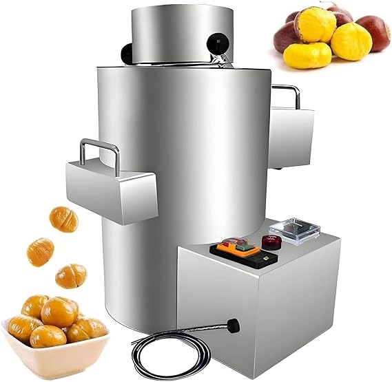 300w/550w Commercial Chestnut Sheller/Chestnut Peeling Machine/Electric Chestnut Peel Machine,18 Blades,Timer + Buzzer,for Many Chestnut Sizes 12V
