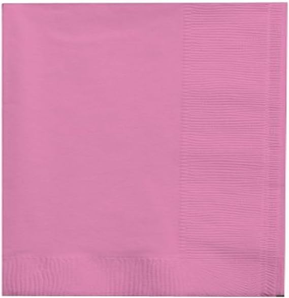 Creative Converting 673042B Bright Pink Dinner Paper Napkins, 50 Pcs