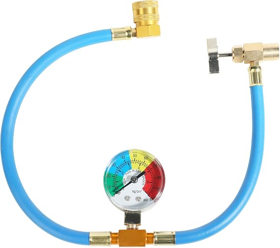 bylikeho R134a Refrigerant Recharge Kit,AC Refrigerant Charge Hose,Car Accessories 1/2 Can Tap Dispensing Valve and R134A Quick Coupler,AC Recharge Kit,Fit for Car AC Air Conditioning Refrigerant