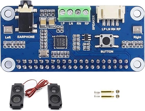 WM8960 Audio Module Hi-Fi Sound Card HAT for Raspberry Pi 4B+ 4B 3B+ 3B 2B+ Zero W WH 2W Stereo CODEC Play/Record