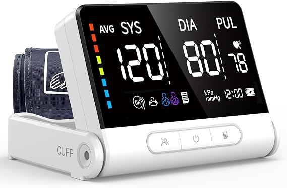 Blood Pressure Monitors Large Cuff PEKYO Blood Pressure Machine for Home Use,Upper Arm Accurate Blood Pressure Monitor 2x99 Records,Cuff 22-42cm| Irregular Heartbeat Detection |Cuff Wrapping Guide
