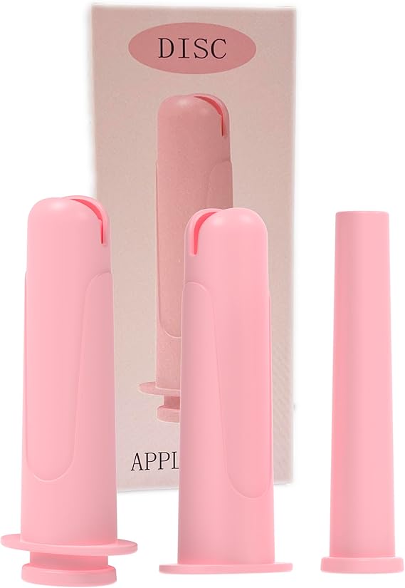 SafeInsert DISC Applicator Only for Menstrual Discs-Ergonomic Insertion Tool, Hygienic Reusable Menstrual Disc Applicator for Women, Comfortble Application with Grip Handle (Pink)