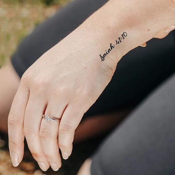 Isaiah 41:10 (Set of 2) - Isaiah 41 10 Temporary Tattoo/Christian Tattoo