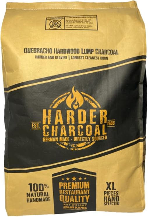 Natural Premium Restaurant Extra Large Lump Charcoal Made from White Quebracho Wood for Grilling and Smoking (33lb)