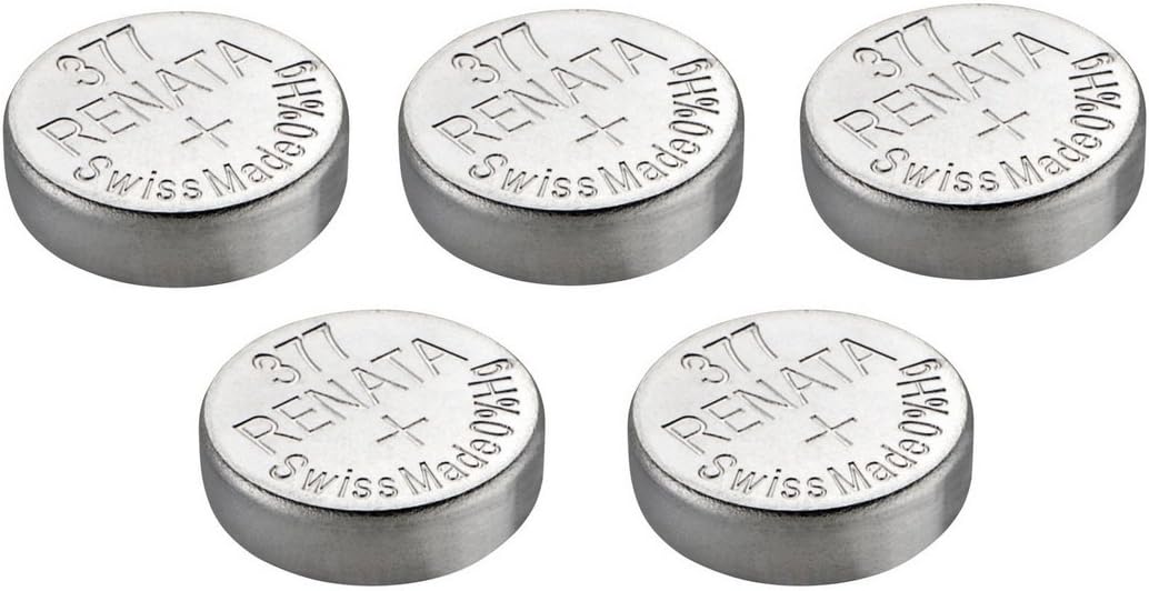 Renata 5 Single Watch Batteries Swiss Made 377 or SR626SW or AG4 1.5 V