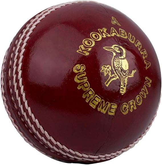 Kookaburra Supreme Crown Cricket Ball, Red - Mens, Youths and Womens