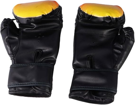 Boxing Gloves for Sparring and Training Half-Finger Kickboxing Gloves for Adults Flame Black Thickened