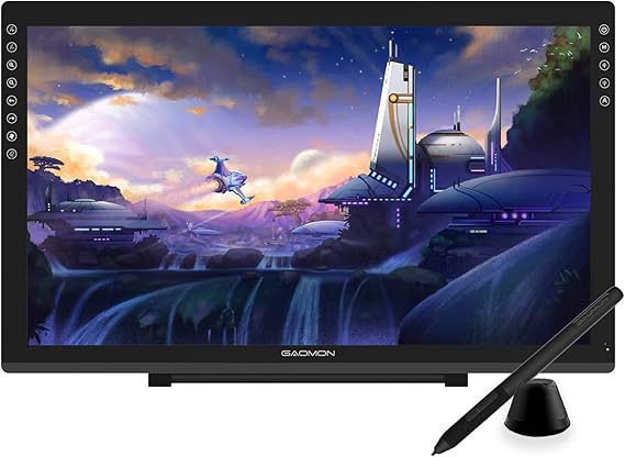 GAOMON PD2200 Drawing Tablet with Screen, 21.5", Full-Laminated, 130% sRGB | 8 Touch Shortcut Keys, Battery-Free Stylus with Tilt, Adjustable Stand, Mac/Windows Compatible, for Digital Art & Design