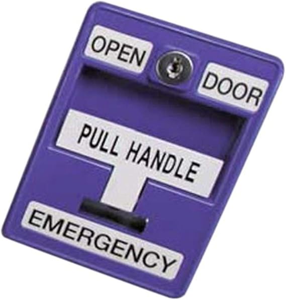 6210 Series Metal Emergency Pull Station, 5" Length x 3-5/8" Width x 1" Depth, Blue (Pack of 1)