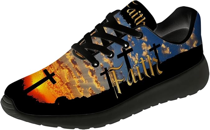 Walk by Faith Shoes for Men Women Running Shoes Faith Tennis Shoes Gifts for Women Men Sneakers