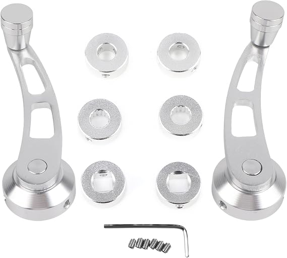 Small Handle for Hexagonal Screw 2PCS Car Auto Window Crank Handle Set Car Accessory for Older for Window Crank Handles for 68 Truck Billet Aluminum Window Crank