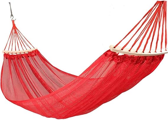 Portable Mesh Hammock Outdoor Travel Camping Sleeping Bed Hammock Garden Swing Hammock Breathable Net Tree Hanging Rope Beach Hammock Gifts for Hikers