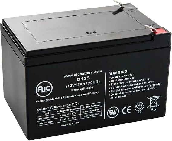 AJC Battery Compatible with Enduring CB-12-12 12V 12Ah Sealed Lead Acid Battery
