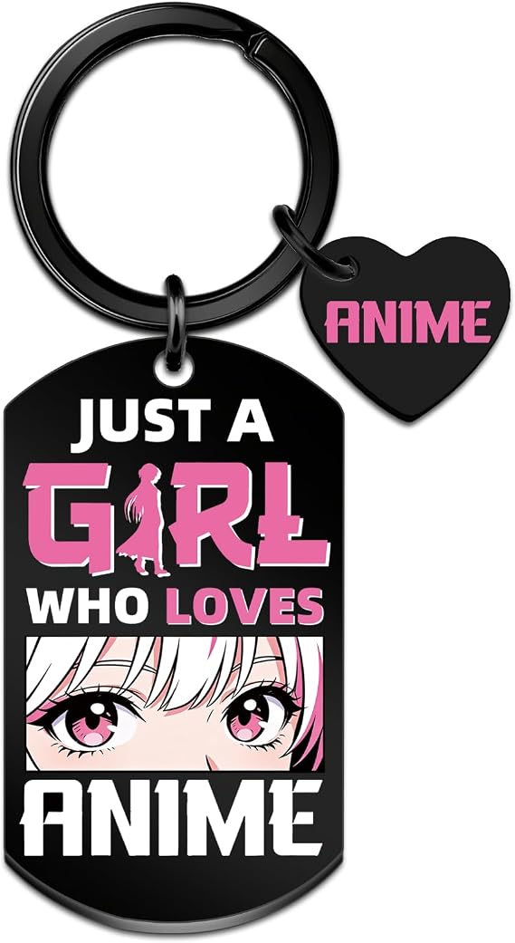 Anime Gifts for Women Girls Cute Animes Keychain Anime Merch for Girls Birthday Christmas Gift for Animes Lovers Teen Girl Just Girl Who Loves Animes Keyring