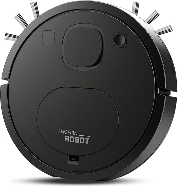 Robot Vacuum and Mop, Vacuum Robot mop Advanced Obstacle Avoidance, Aspiradora Robot Slim Design, Ideal for Pet Hair, Hard Floor,Carpet(Black) SD-8028