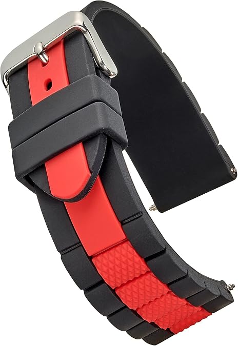 Alpine Silicone Sport Watch Band | Heavy-duty Waterproof Silicone Watch Strap for Men & Women | Replacement Band Compatible with Traditional & Smart Watches