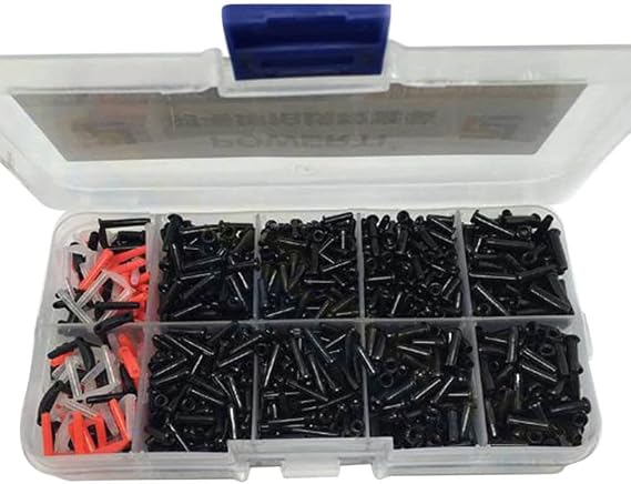 1 Box Badminton String Protector Set, Multi-Size Racket Replacement Grommets Tool for Repair