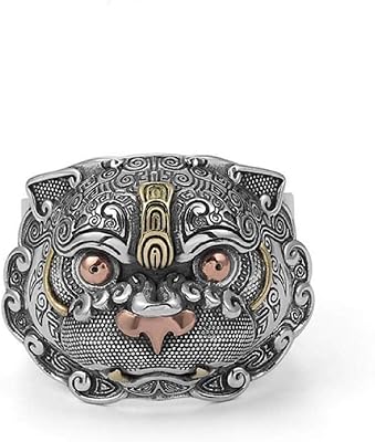 Pi Xiu Ring for Men, Chinese Mythology Pixiu Ring, Luck Animal PiXiu Amulet Ring, Feng Shui Good Luck Ring, Attract Wealth Money Ring Jewelry - Men