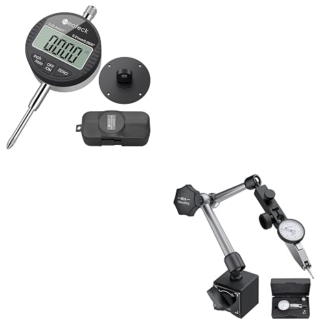 Neoteck 1 inch Digital Indicator + 0.03" Dial Indicator Kit