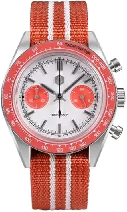 SAN MARTIN SN0116JS 39MM Racing Watch Quartz 100M Waterproof