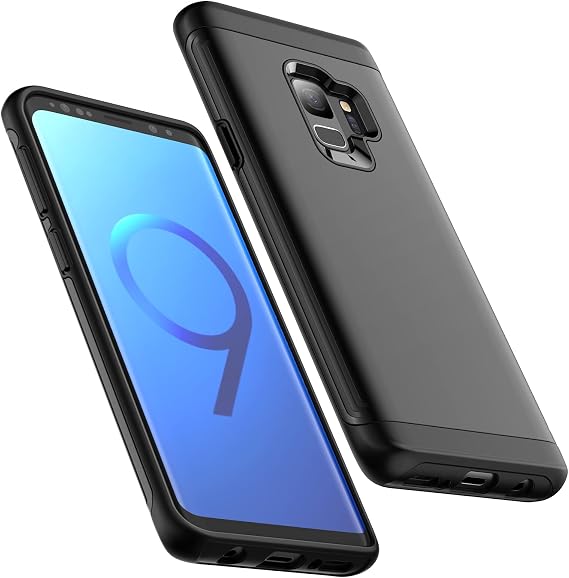JETech Heavy Duty Case for Samsung Galaxy S9, Black