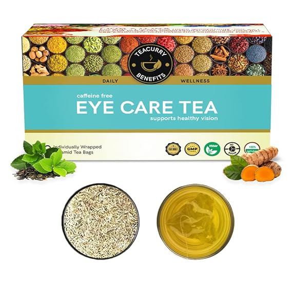 TEACURRY Eye Care Tea (30 Tea Bags, Pack of 1 Month) - Helps to Eye Wellness, Improve Vision, and Promotes Relaxation