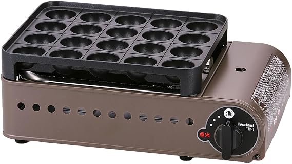 Iwatani CB-ETK-1 Iwatani Gas Takoyaki Cooker, Bronze Black, Iwatani Super Flame Tako