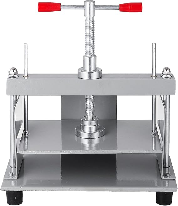 Happybuy Manual Paper Press Machine, 12x8.6 inch for A4 Sized Papers, 10cm Thickness Steel Frame, Manual Flat Paper Press Machine for Papermaking and Book Press